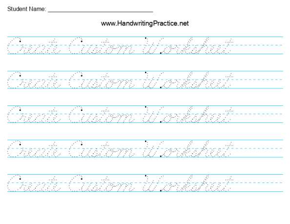 Cursive Handwriting Worksheets 